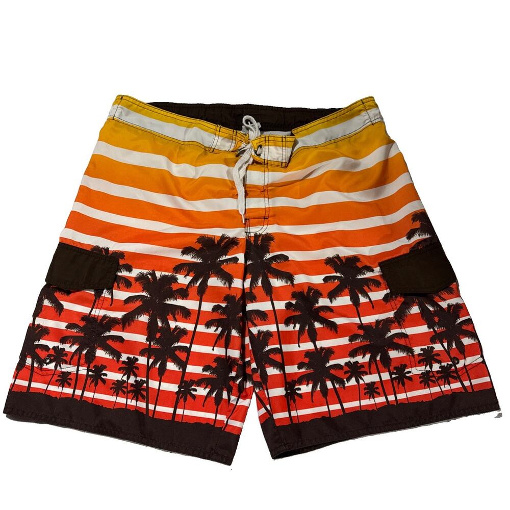 Hang Ten Mens Board Shorts Swim Trunks Tropical sunset XL